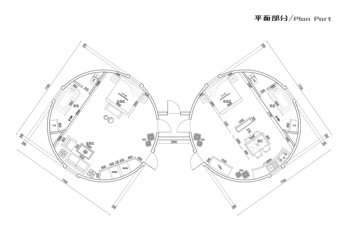 蒙古包平面設計圖片